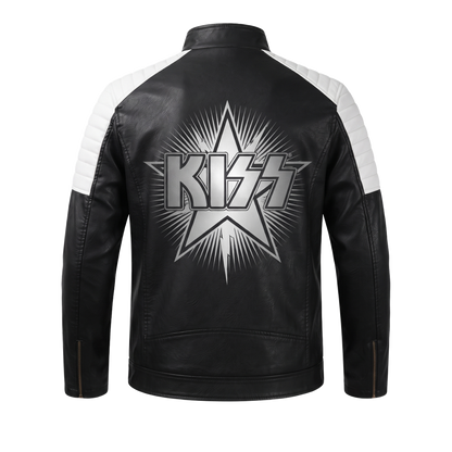 The Starchild jacket back — KISS logo over silver starburst
