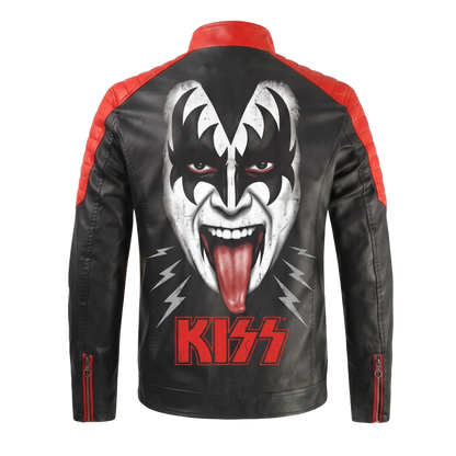 The Demon jacket back — huge tongue-out demon face and red KISS logo